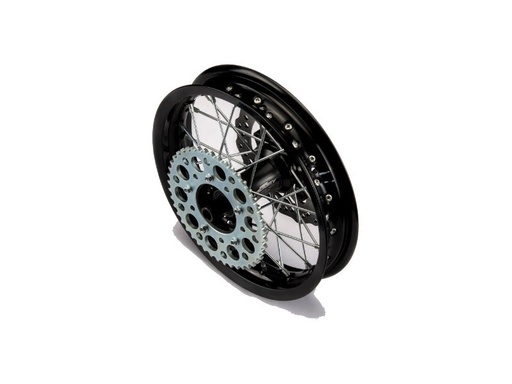 [YCF-YC110-1101-25-BK] YCF 12" Rear Aluminum Wheel with Brake Rotor & Sprocket for Select YCF Bikes (2024-2025) - (Black)