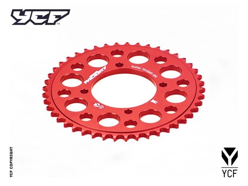 [YCF-CA06R45-RD] YCF Aluminum 45T Sprocket for Select YCF Bikes (2024-2025) - (Red)