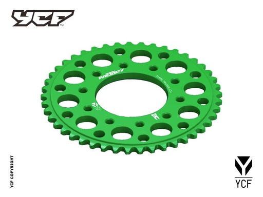 [YCF-CA16R41-GR] YCF 41T Aluminum Sprocket with 5-Bolt Fixation for Select YCF Bikes (2024-2025) - (Green)