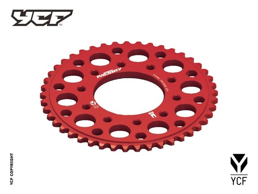 [YCF-CA16R41-RD] YCF 41T Aluminum Sprocket with 5-Bolt Fixation for Select YCF Bikes (2024-2025) - (Red)