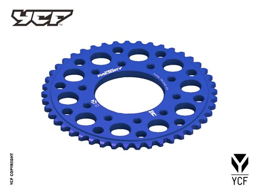 [YCF-CA16R43-BL] YCF 43T Aluminum Sprocket with 5-Bolt Fixation for Select YCF Bikes (2024-2025) - (Blue)