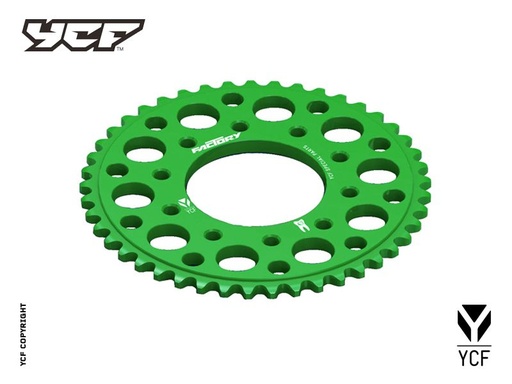 [YCF-CA16R43-GR] YCF 43T Aluminum Sprocket with 5-Bolt Fixation for Select YCF Bikes (2024-2025) - (Green)