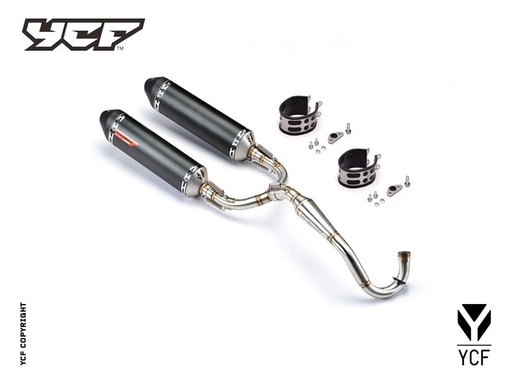 [YCF-YC110-140-02-BK] YCF Dual Racing Exhaust for Select Bigy Bikes (2024-2025)