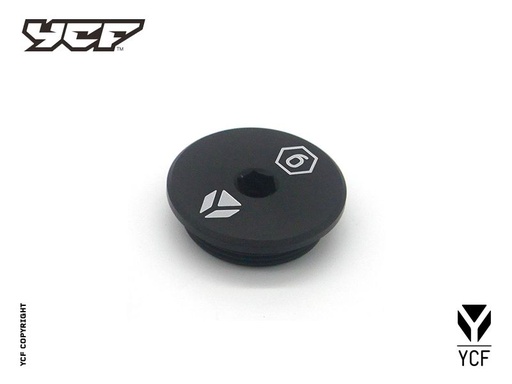 [YCF-YC110-2014-01-BK] YCF Aluminum Engine Cover Cap with Big View Hole for YCF Bikes (2024-2025) - (Black)