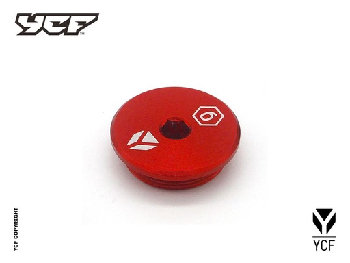 [YCF-YC110-2014-01-RD] YCF Aluminum Engine Cover Cap with Big View Hole for YCF Bikes (2024-2025) - (Red)