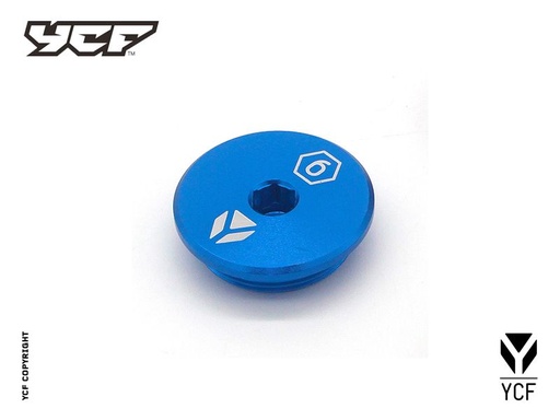 [YCF-YC110-2014-01-BL] YCF Aluminum Engine Cover Cap with Big View Hole for YCF Bikes (2024-2025) - (Blue)