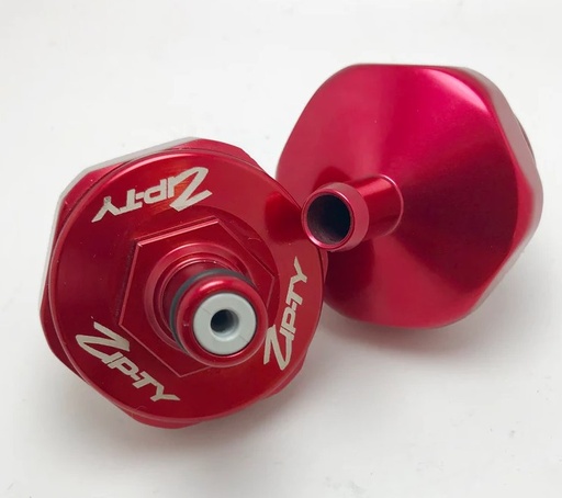 Zip-Ty Racing FF11 In-Line Fuel Filter with Quick Disconnect (Red)