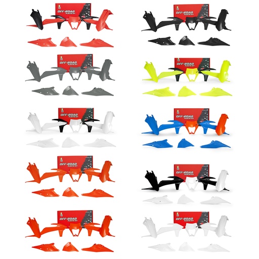 RTech Plastic Kit - KTM EXC/EXCF/XC-W/XCF-W Models (2020 to 2023) - 6 PCS