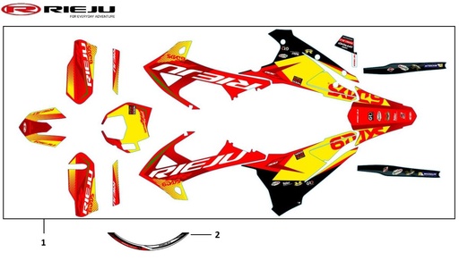 [RIEJU-0/000.390.9157] RIEJU 0/000.390.9157 Decal Set for MR300 Six Days - Spain (2025)