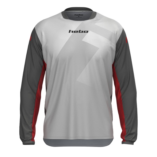 Hebo Tech Jersey with Breathable Lightweight Polyester Fabric (Dark Grey)