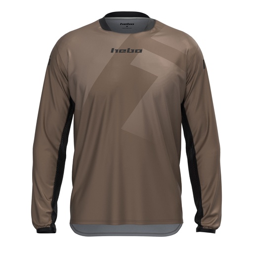 Hebo Tech Jersey with Breathable Lightweight Polyester Fabric (Taupe)