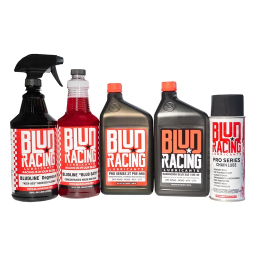 [CPD-BLUD-RIEJU-2STROKE-KIT] Rieju 2-Stroke Maintenance & Starter Kit | 5-Piece Set Featuring Blud Lubricants