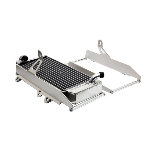 [CPD-AJP-PR7-RADIATOR-GUARD-ICE] Aluminum Trail Radiator Guard for AJP PR7 650 Adventure Bikes (Ice)