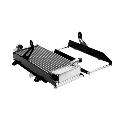 [CPD-AJP-PR7-RADIATOR-GUARD-BK] Aluminum Trail Radiator Guard for AJP PR7 650 Adventure Bikes (Black)