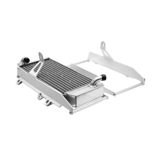 [CPD-AJP-PR7-RADIATOR-GUARD-WH] Aluminum Trail Radiator Guard for AJP PR7 650 Adventure Bikes (White)