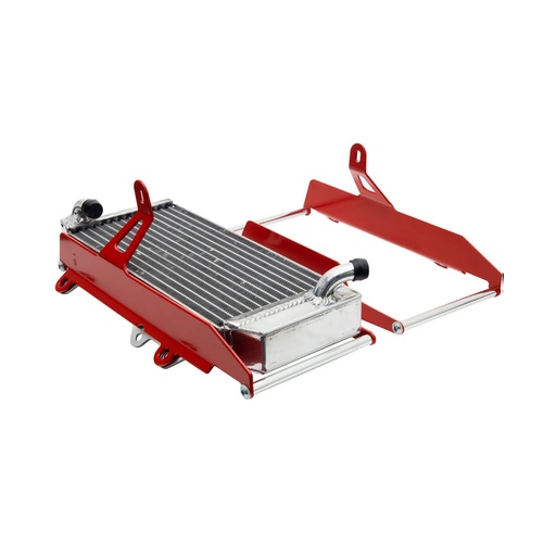 [CPD-AJP-PR7-RADIATOR-GUARD-RD] Aluminum Trail Radiator Guard for AJP PR7 650 Adventure Bikes (Red)