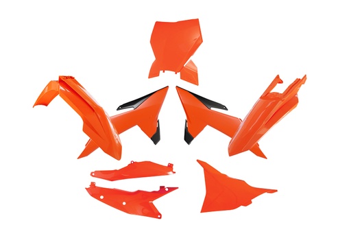 [RTECH-R-KITKTM-AN0-025] RTech Plastic Kit - KTM SX/XC/SXF/XCF Models (2024 to 2025) - 6 PCS - (Neon Orange / Black)