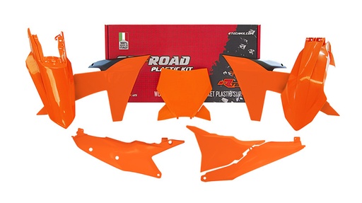 [RTECH-R-KITKTM-AR0-Z23] RTech Plastic Kit - KTM SX/XC/SXF/XCF Models (2022 to 2024) - 6 PCS - (K Orange / Black)