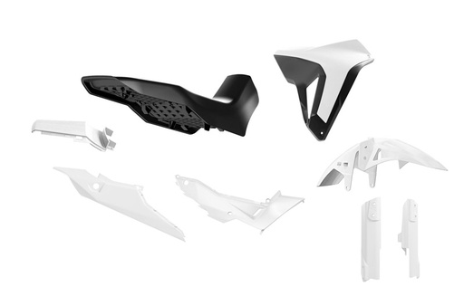 [RTECH-R-KITALP-BN0-024] RTech Plastic Kit - Honda Transalp 750 Models (2023 to 2025) - 7 PCS - (White / Black)