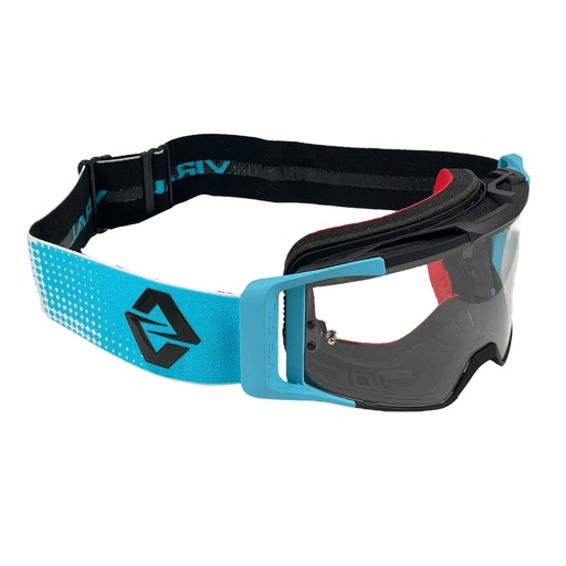 [VIRAL-VB-SS25-CW-CLR-F] Viral Signature Series Offroad Fixed Face Goggle with Clear Lens (2025) - (Cyan / White)