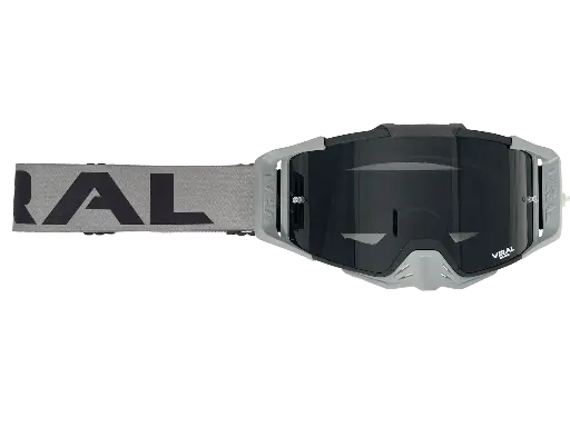 [VIRAL-VB-CS23-GRY] Viral Brand Alpha Series Motocross Goggles with Smoked Lens (Grey)