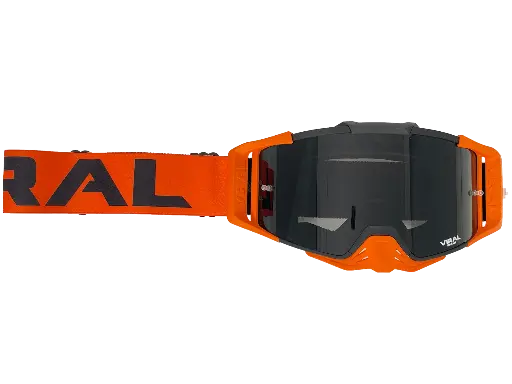 [VIRAL-VB-CS23-OR] Viral Brand Alpha Series Motocross Goggles with Smoked Lens (Orange)