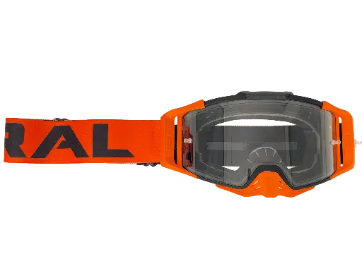 [VIRAL-VB-CS24-OR-CLR] Viral Brand Alpha Series V2 Motocross Goggles with Clear Lens (Orange)