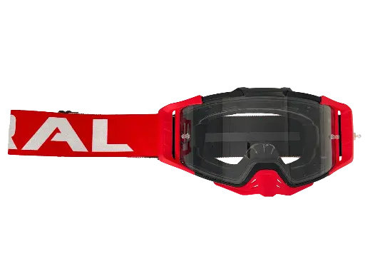 [VIRAL-VB-CS24-RD-CLR] Viral Brand Alpha Series V2 Motocross Goggles with Clear Lens (Red)