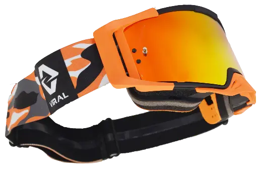[VIRAL-VB-SS23-ORCAM-R] Viral Brand Signature Series Pro MX Goggles with Revo Lens (Orange Camo)