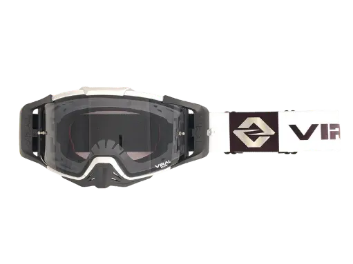 [VIRAL-VB-SS24-WHTBLKS-SMK] Viral Brand Signature + Series Goggle with Smoked Lens (White/Black)