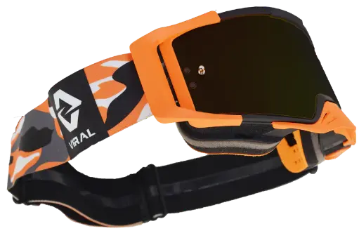 [VIRAL-VB-SS23-ORCAM-SMK-F] Viral Brand Signature + Series Goggle with Smoked Fixed Lens (Orange Camo)