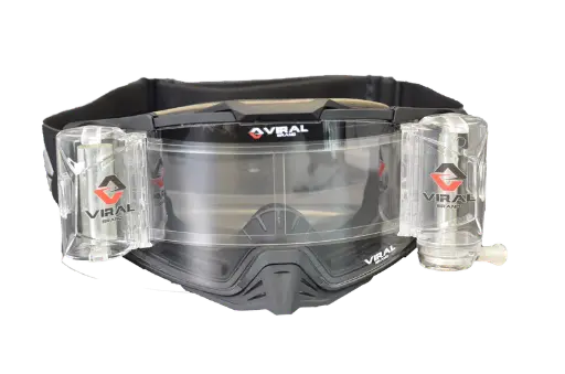 [VIRAL-VB-SS23-ROG-BLKGLD] Viral Brand Signature + Series Goggle with Roll-Off Lens (Black/Gold)