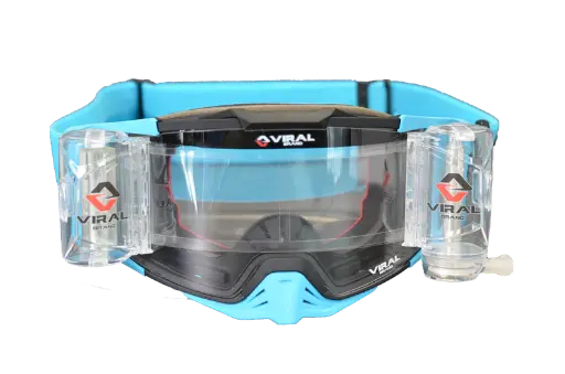 [VIRAL-VB-SS23-ROG-CYN] Viral Brand Signature + Series Goggle with Roll-Off Lens (Cyan)
