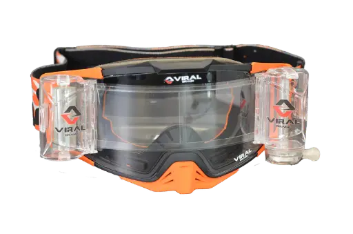 [VIRAL-VB-SS23-ROG-ORCAM] Viral Brand Signature + Series Goggle with Roll-Off Lens (Orange Camo)