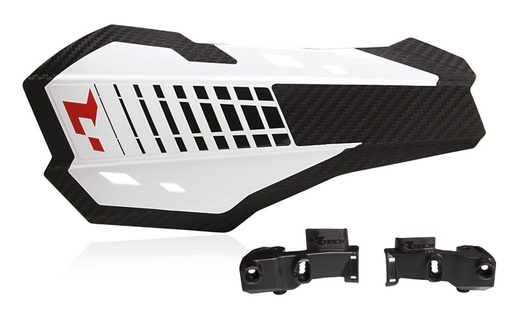 [RTECH-R-KITPMHP2BN4] RTech HP2 Handguards with Nissin Lever Mount Kit for Honda/Kawasaki Bikes (2019–2025) - (White)