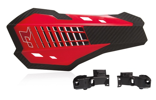 [RTECH-R-KITPMHP2RS4] RTech HP2 Handguards with Nissin Lever Mount Kit for Honda/Kawasaki Bikes (2019–2025) - (CRF Red)