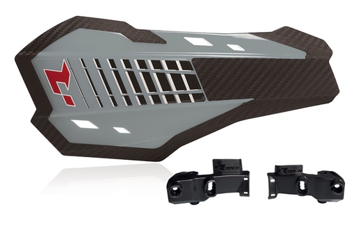 [RTECH-R-KITPMHP2GR4] RTech HP2 Handguards with Nissin Lever Mount Kit for Honda/Kawasaki Bikes (2019–2025) - (Quantum Grey)