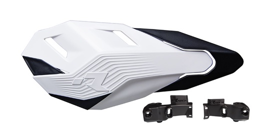 [RTECH-R-KITPMHP3BN4] RTech HP3 Handguards with Nissin Mount Kit for Honda/Kawasaki Bikes (2019-2023) - (White)