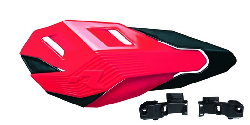 [RTECH-R-KITPMHP3RS4] RTech HP3 Handguards with Nissin Mount Kit for Honda/Kawasaki Bikes (2019-2023) - (CRF Red)