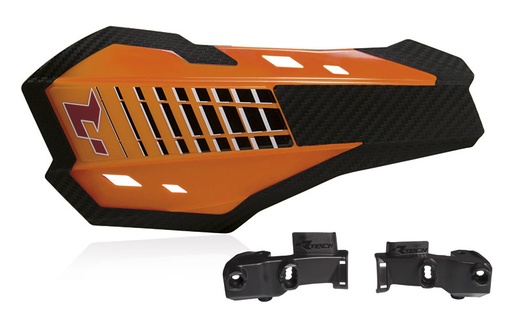 [RTECH-R-KITPMHP2AR6] RTech HP2 Handguards for KTM, Husqvarna, GasGas – Brembo Pump Fit (2011-2024) - (KTM Orange/Black)