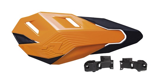 [RTECH-R-KITPMHP3AR6] RTech HP3 Handguards for KTM, Husqvarna, GasGas – Brembo Pump Fit (2011-2024) - (Black/KTM Orange)