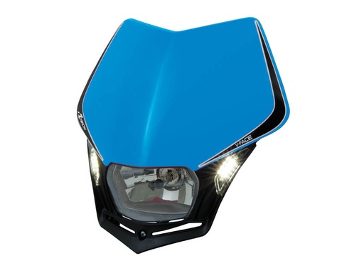 [RTECH-R-MASKBLTMNR9] RTech V-Face Mask and Headlight (TM Blue)
