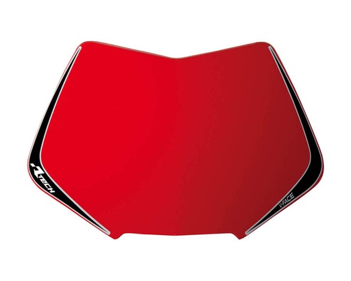 [RTECH-R-TABMASKRS08] RTech V-Face Plastic Number Plate Replacement (CRF Red)