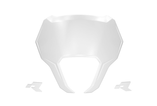 [RTECH-R-TABMASKBN25] RTech V-Face 2.0 Plastic Number Plate Replacement (White)