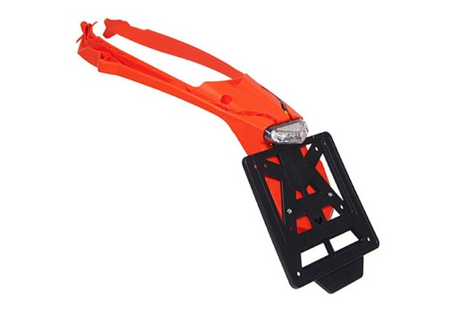 [RTECH-R-PTLED0AR016] RTech Integra License Plate Holder with LED Taillight for KTM Bikes (2017-2019) - (KTM Orange)