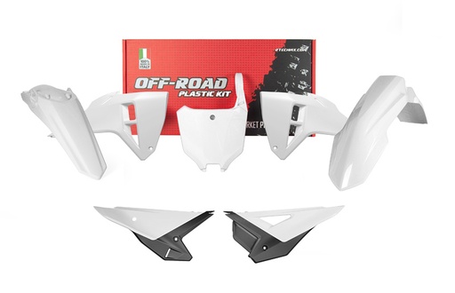 [RTECH-R-KITCRF-BN0-625] RTech Plastics Kit for Honda CRF-R/CRF-RWE Bikes (2025) - 7 PCS - (White)