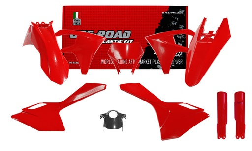 [RTECH-R-KITGAS-RG0-724] RTech Plastic Kit for GasGas Bikes (2024) - 7 PCS - (GasGas Red)
