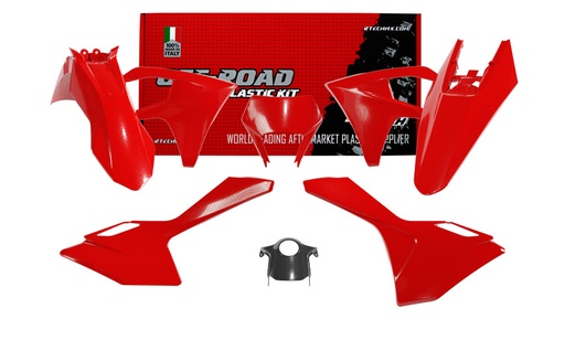 [RTECH-R-KITGAS-RG0-624] RTech Plastic Kit for GasGas EC and ECF Bikes (2024) - 6 PCS - (GasGas Red)