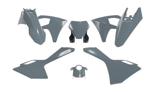 [RTECH-R-KITGAS-GR0-623] RTech Plastic Kit for GasGas Bikes (2023-2025) - 6 PCS - (Quantum Grey)