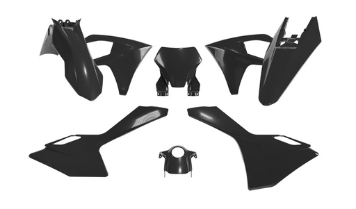 [RTECH-R-KITGAS-NR0-623] RTech Plastic Kit for GasGas Bikes (2023-2025) - 6 PCS - (Black)